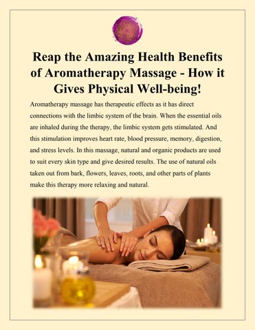 Read more on Benefits of Aromatherapy Massage